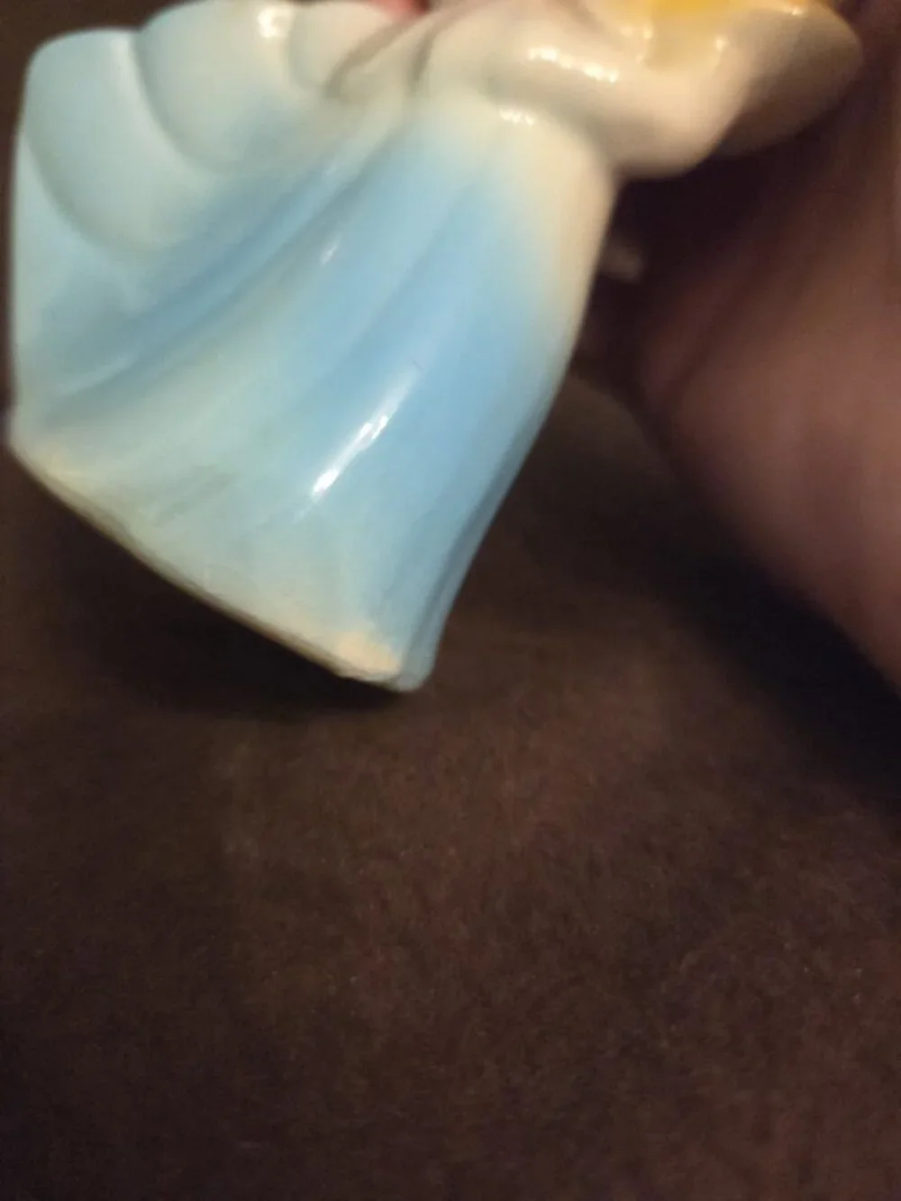 Vintage Shawnee Southern Belle Planter Figurine Blue Dress